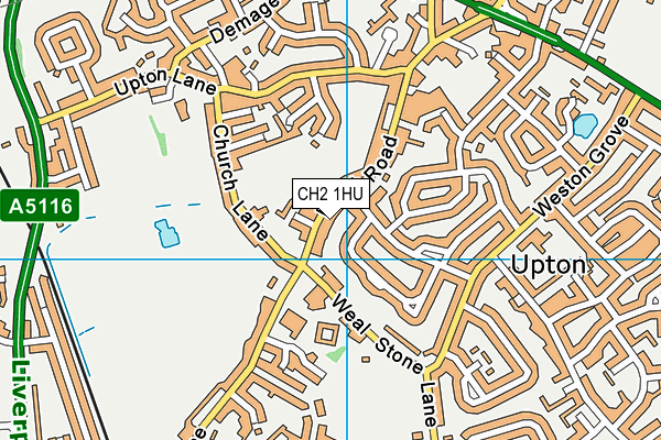 CH2 1HU map - OS VectorMap District (Ordnance Survey)