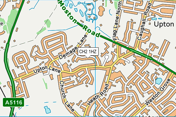 CH2 1HZ map - OS VectorMap District (Ordnance Survey)