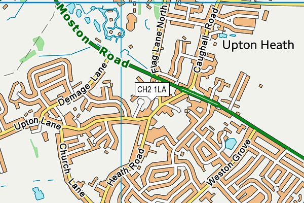 CH2 1LA map - OS VectorMap District (Ordnance Survey)