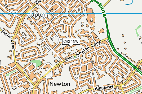 CH2 1NW map - OS VectorMap District (Ordnance Survey)