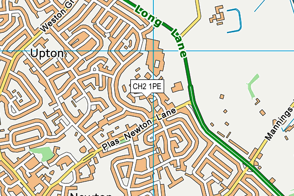 CH2 1PE map - OS VectorMap District (Ordnance Survey)