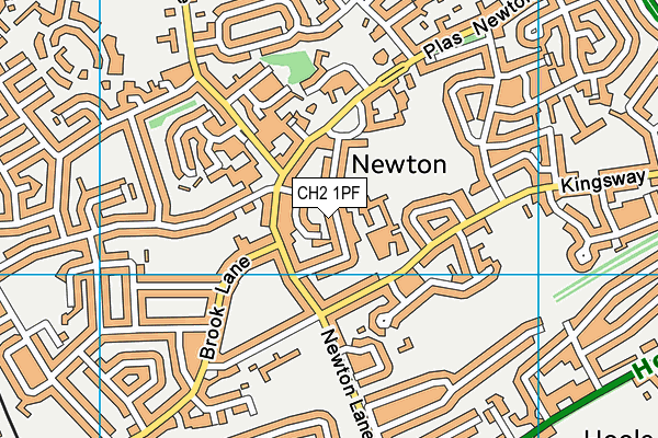 CH2 1PF map - OS VectorMap District (Ordnance Survey)