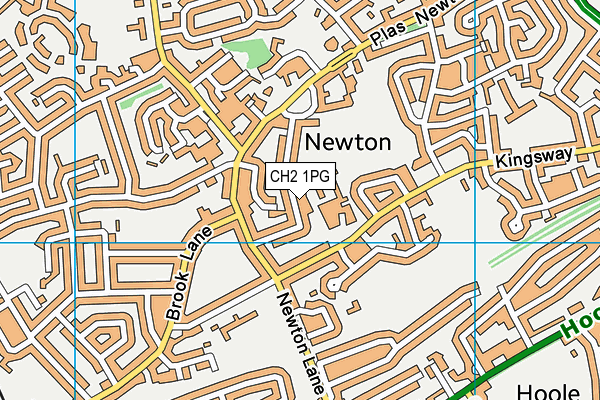 CH2 1PG map - OS VectorMap District (Ordnance Survey)