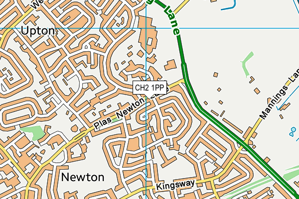 CH2 1PP map - OS VectorMap District (Ordnance Survey)
