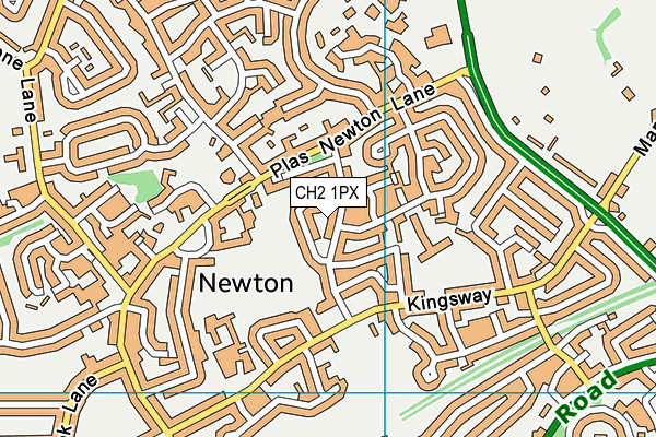 CH2 1PX map - OS VectorMap District (Ordnance Survey)