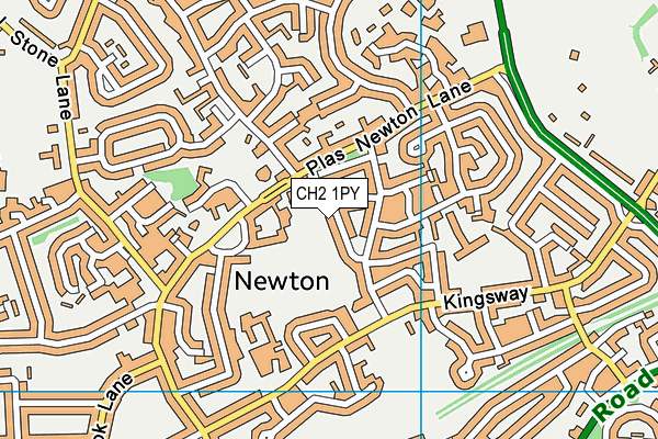 CH2 1PY map - OS VectorMap District (Ordnance Survey)