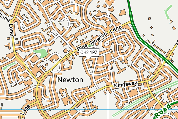 CH2 1PZ map - OS VectorMap District (Ordnance Survey)