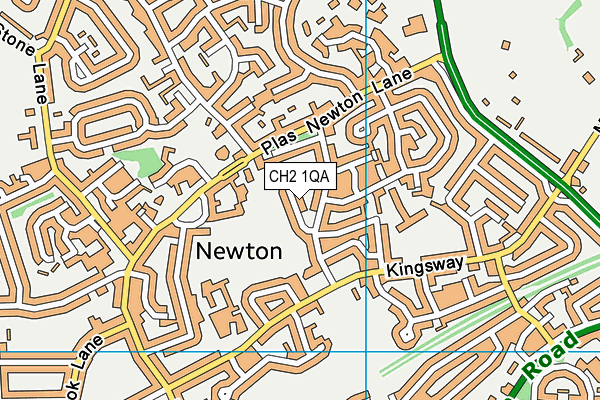 CH2 1QA map - OS VectorMap District (Ordnance Survey)