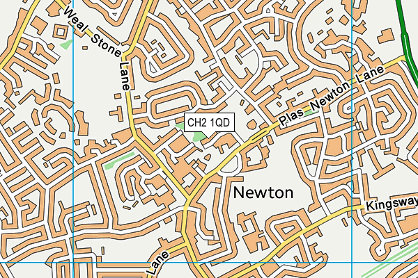 CH2 1QD map - OS VectorMap District (Ordnance Survey)