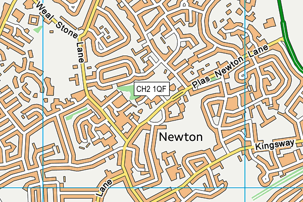 CH2 1QF map - OS VectorMap District (Ordnance Survey)