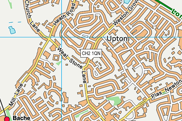 CH2 1QN map - OS VectorMap District (Ordnance Survey)