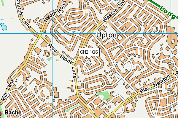 CH2 1QS map - OS VectorMap District (Ordnance Survey)