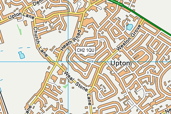CH2 1QU map - OS VectorMap District (Ordnance Survey)
