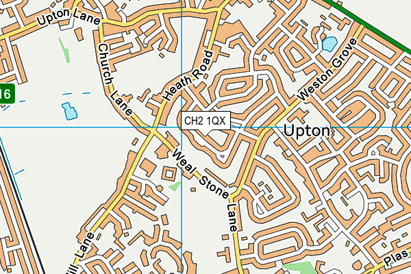 CH2 1QX map - OS VectorMap District (Ordnance Survey)