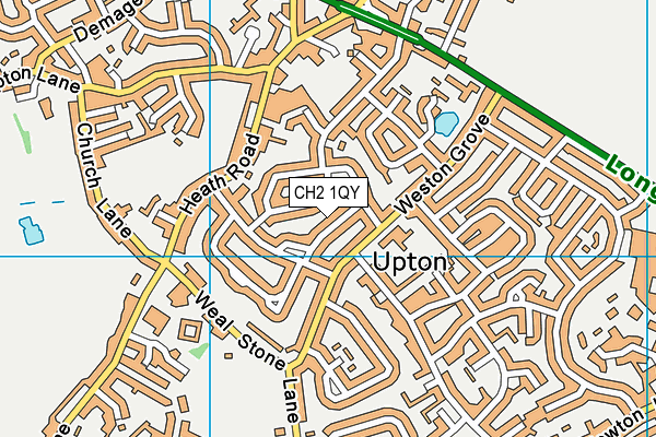 CH2 1QY map - OS VectorMap District (Ordnance Survey)