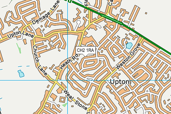 CH2 1RA map - OS VectorMap District (Ordnance Survey)