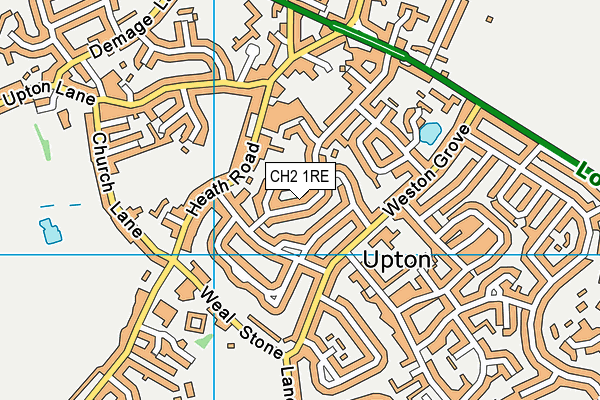 CH2 1RE map - OS VectorMap District (Ordnance Survey)