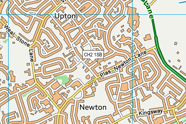 CH2 1SB map - OS VectorMap District (Ordnance Survey)