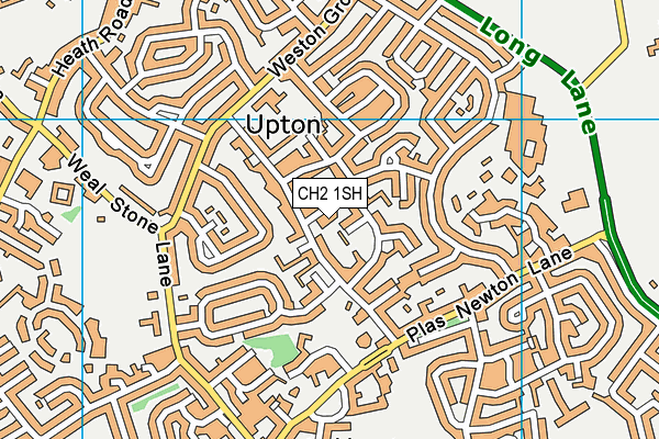 CH2 1SH map - OS VectorMap District (Ordnance Survey)