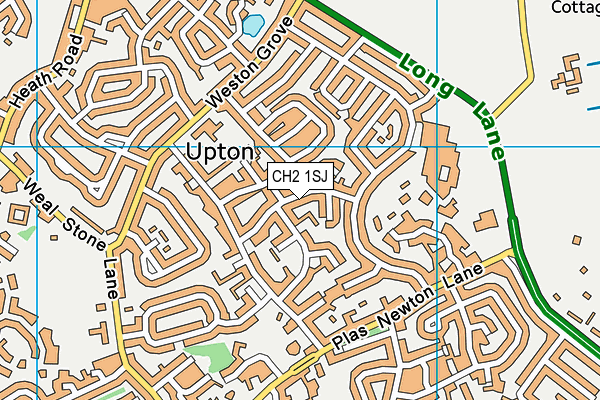 CH2 1SJ map - OS VectorMap District (Ordnance Survey)