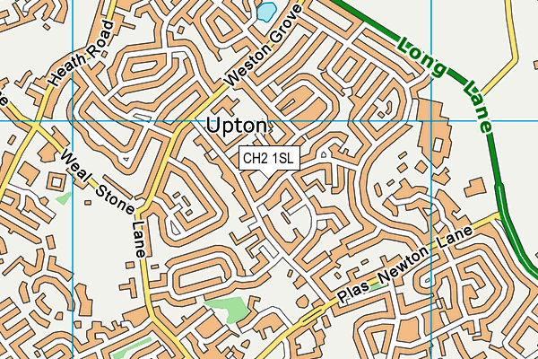 CH2 1SL map - OS VectorMap District (Ordnance Survey)