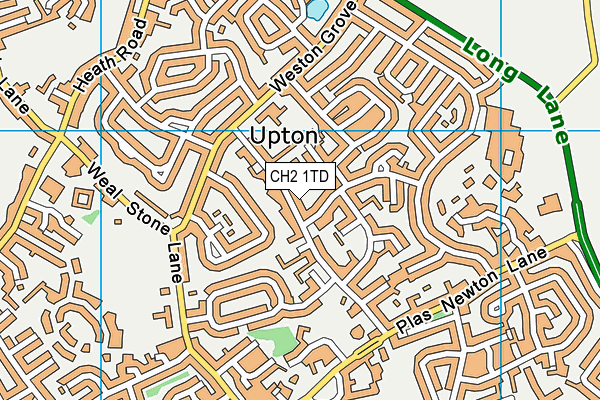 CH2 1TD map - OS VectorMap District (Ordnance Survey)