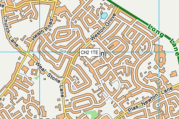 CH2 1TE map - OS VectorMap District (Ordnance Survey)