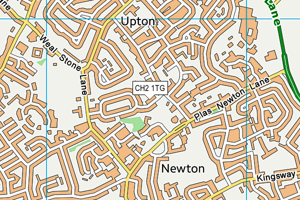 CH2 1TG map - OS VectorMap District (Ordnance Survey)