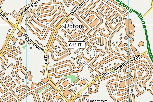 CH2 1TL map - OS VectorMap District (Ordnance Survey)