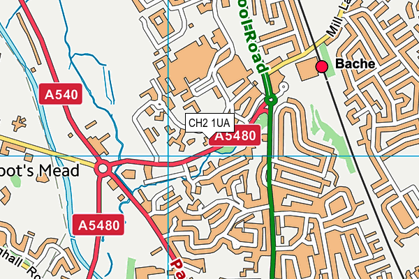 CH2 1UA map - OS VectorMap District (Ordnance Survey)