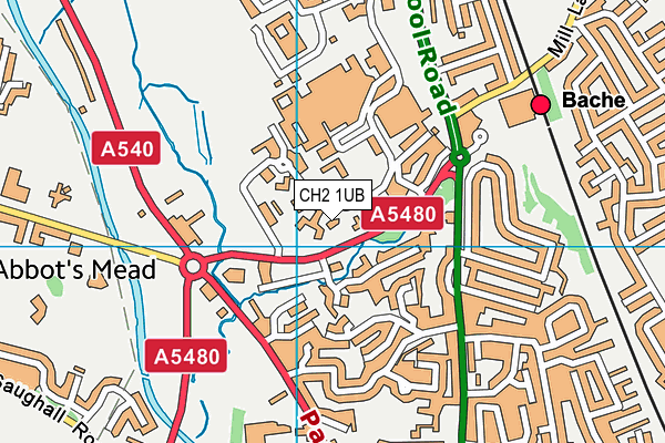 CH2 1UB map - OS VectorMap District (Ordnance Survey)