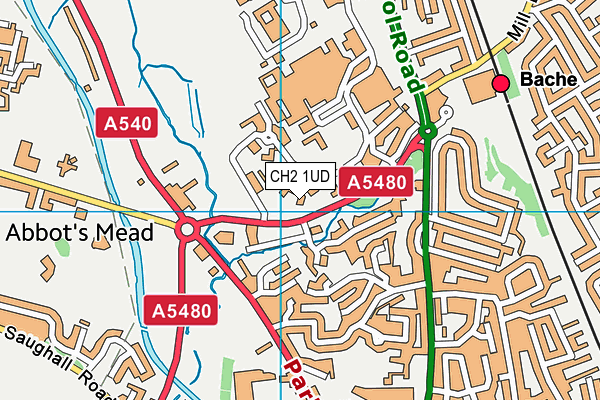 CH2 1UD map - OS VectorMap District (Ordnance Survey)