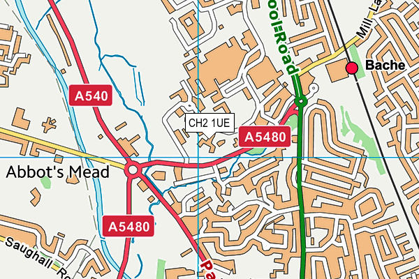 CH2 1UE map - OS VectorMap District (Ordnance Survey)