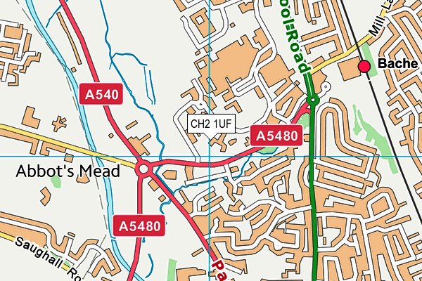 CH2 1UF map - OS VectorMap District (Ordnance Survey)