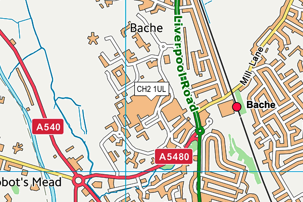 CH2 1UL map - OS VectorMap District (Ordnance Survey)