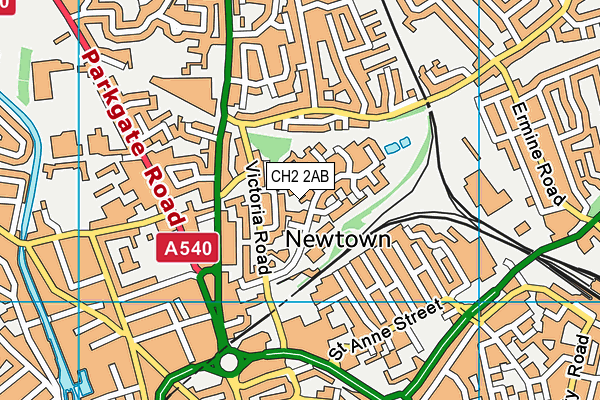 CH2 2AB map - OS VectorMap District (Ordnance Survey)