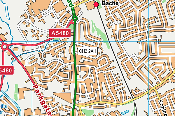 CH2 2AH map - OS VectorMap District (Ordnance Survey)