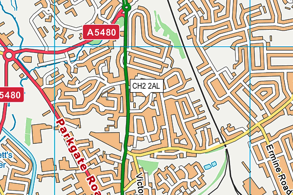 CH2 2AL map - OS VectorMap District (Ordnance Survey)