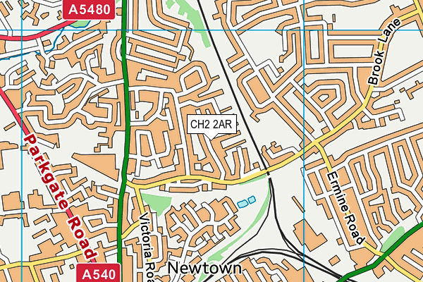 CH2 2AR map - OS VectorMap District (Ordnance Survey)