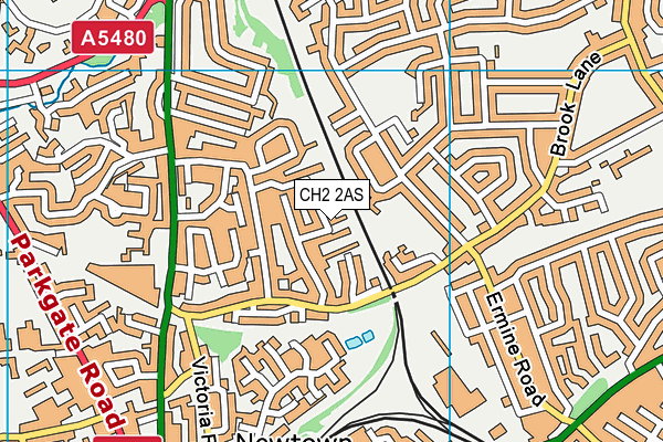 CH2 2AS map - OS VectorMap District (Ordnance Survey)