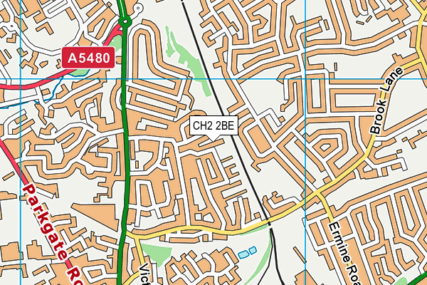 CH2 2BE map - OS VectorMap District (Ordnance Survey)