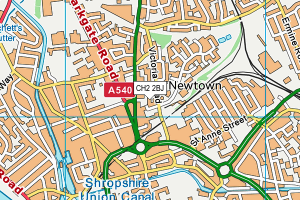 CH2 2BJ map - OS VectorMap District (Ordnance Survey)