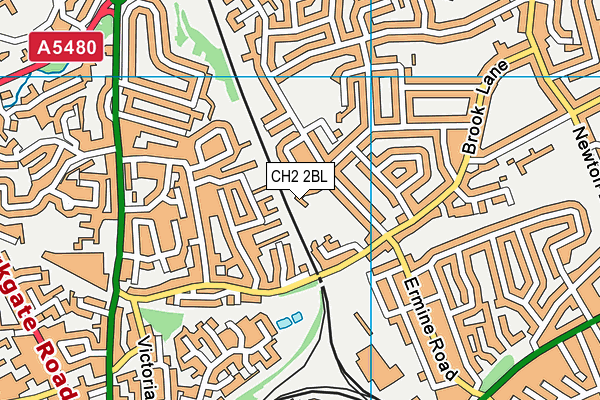 CH2 2BL map - OS VectorMap District (Ordnance Survey)