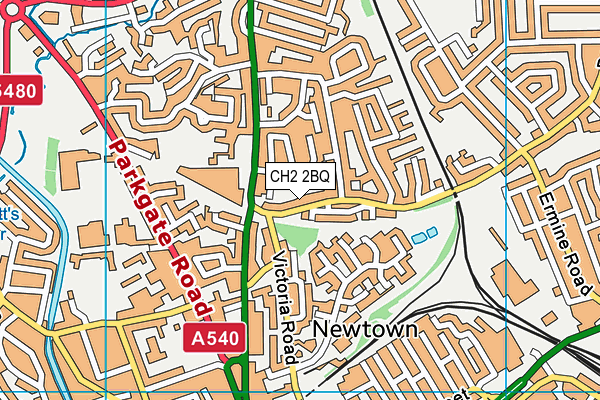 CH2 2BQ map - OS VectorMap District (Ordnance Survey)