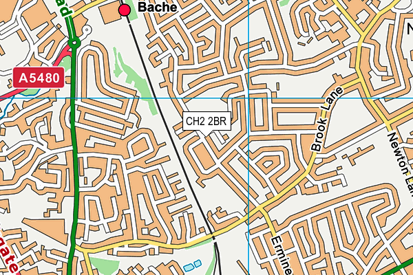 CH2 2BR map - OS VectorMap District (Ordnance Survey)