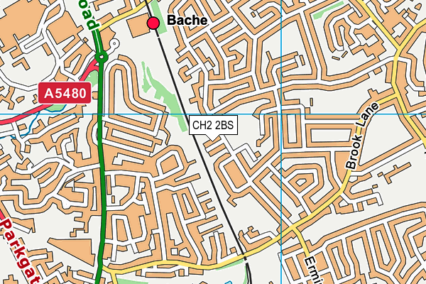 CH2 2BS map - OS VectorMap District (Ordnance Survey)