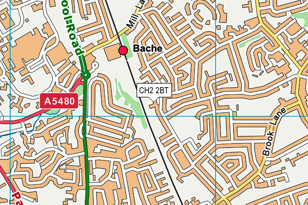 CH2 2BT map - OS VectorMap District (Ordnance Survey)