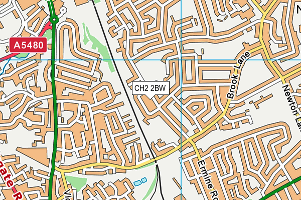 CH2 2BW map - OS VectorMap District (Ordnance Survey)