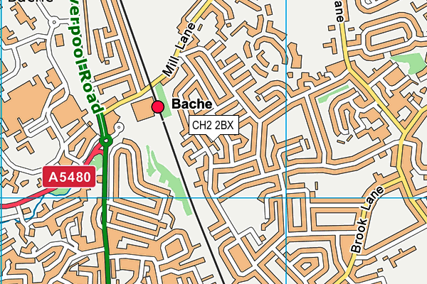 CH2 2BX map - OS VectorMap District (Ordnance Survey)