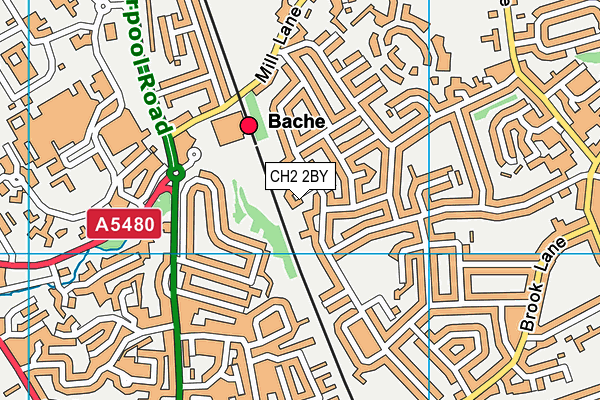 CH2 2BY map - OS VectorMap District (Ordnance Survey)